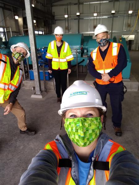 Christel Dyer with her team at the Atlantic Treatment Plant.