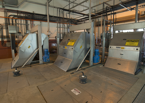 Bar screens at HRSD’s James River Treatment Plant in Newport News, Virginia