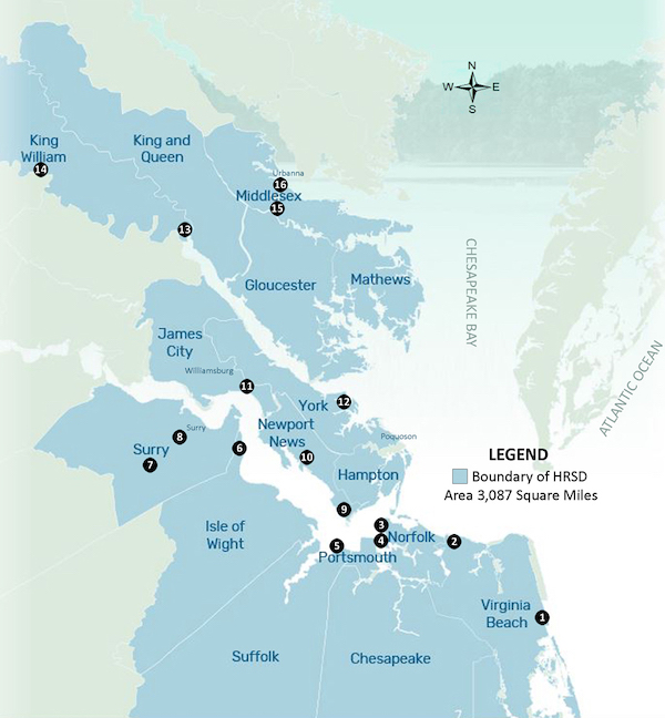 Pretreatment Program Service Area Map