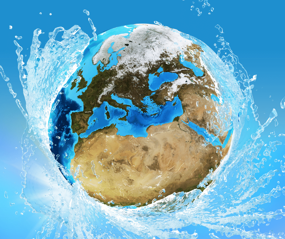 Photo of Earth and Water Splashing