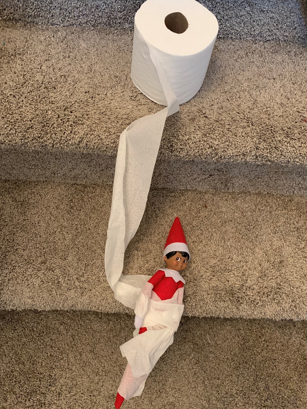 Elf on the Shelf Ideas - toilet paper
