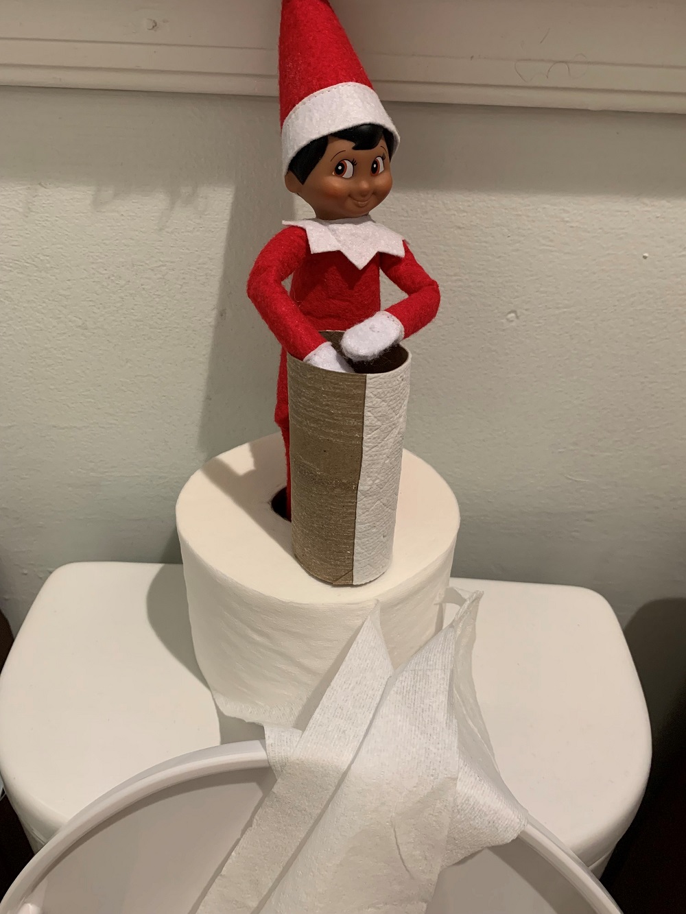 Elf on the Shelf Ideas - toilet paper3