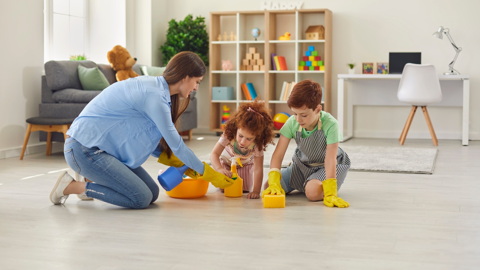 cleaning home