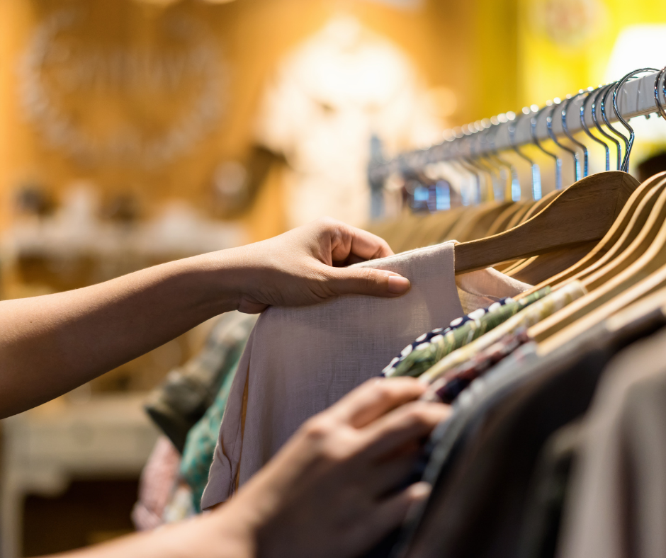 Clothes on Clothing Rack