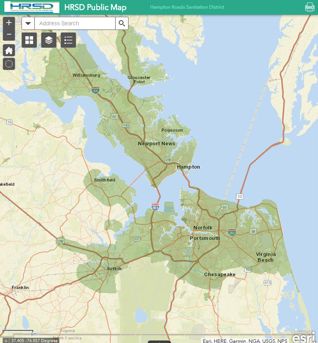 Screenshot of GIS Map