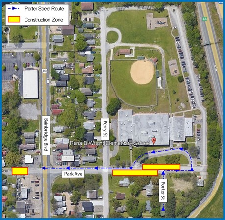 Porter Street Access Map