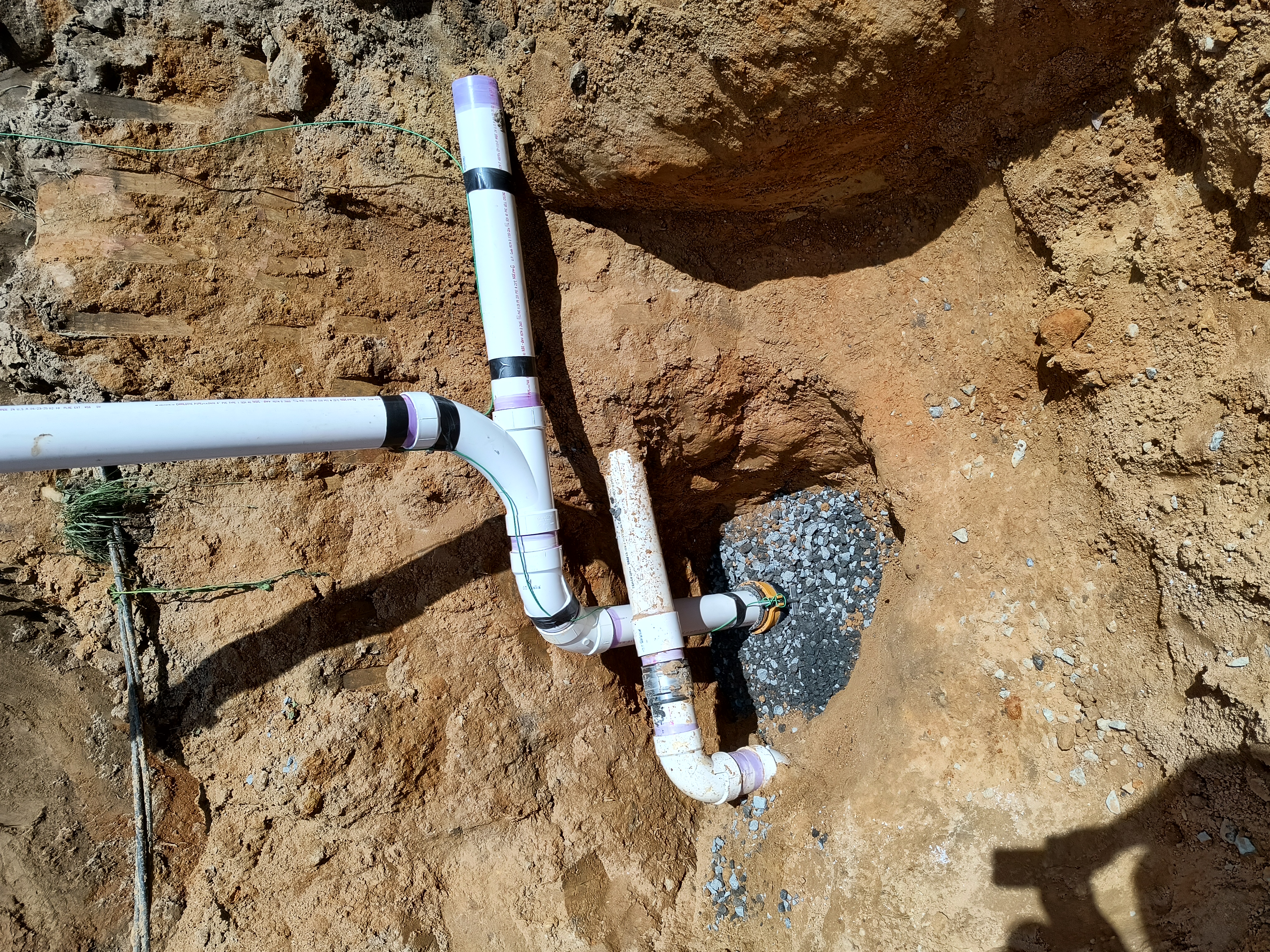 A sewer system connection.