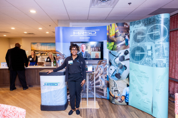 Attendees talk at the 2025 SWIFT Industry Day event in Newport News, Virginia